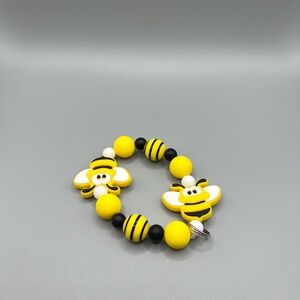 💥2/$6💥 Colorful Bee Beaded Keychain Bracelet - Handmade #61